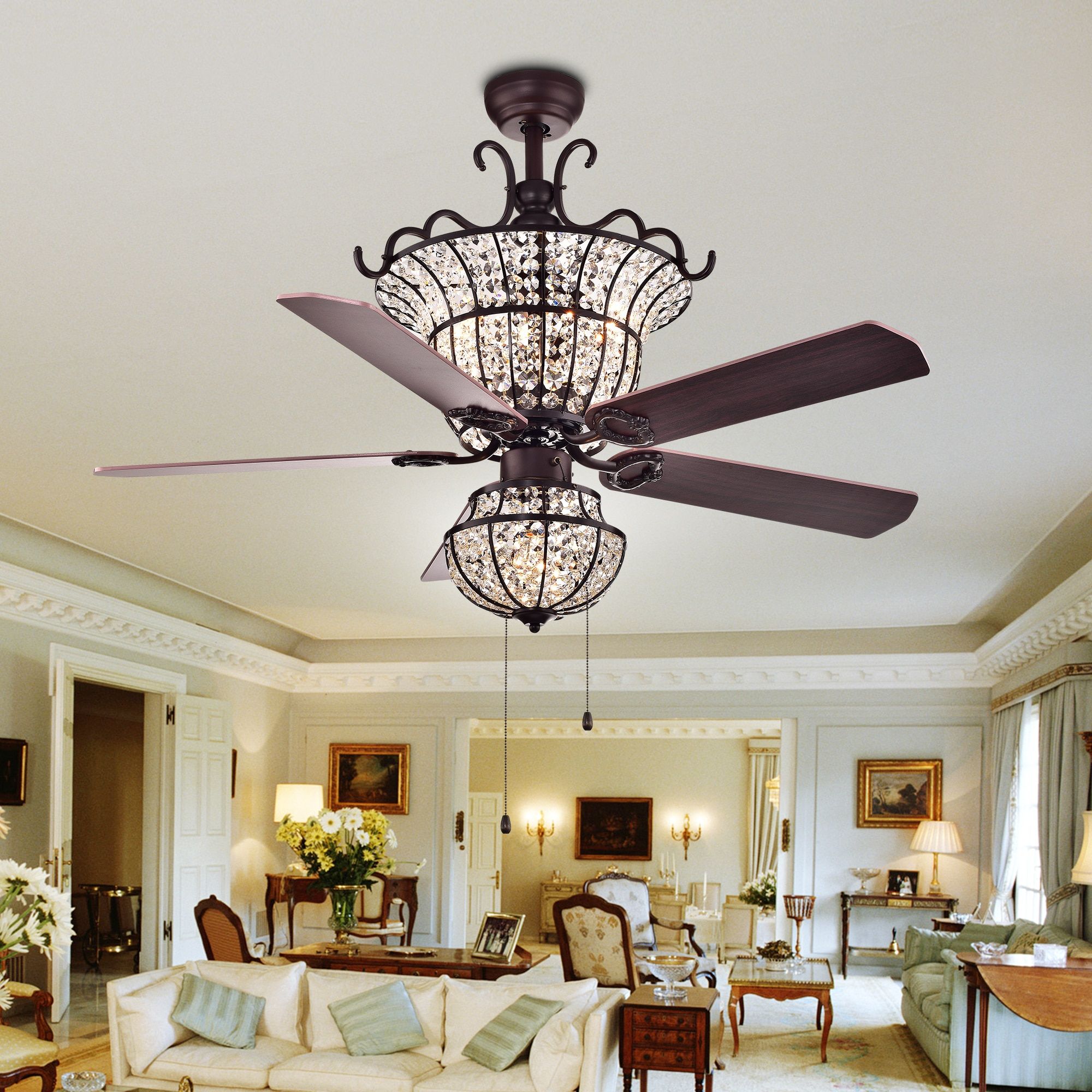 Installing ceiling fan with light kit